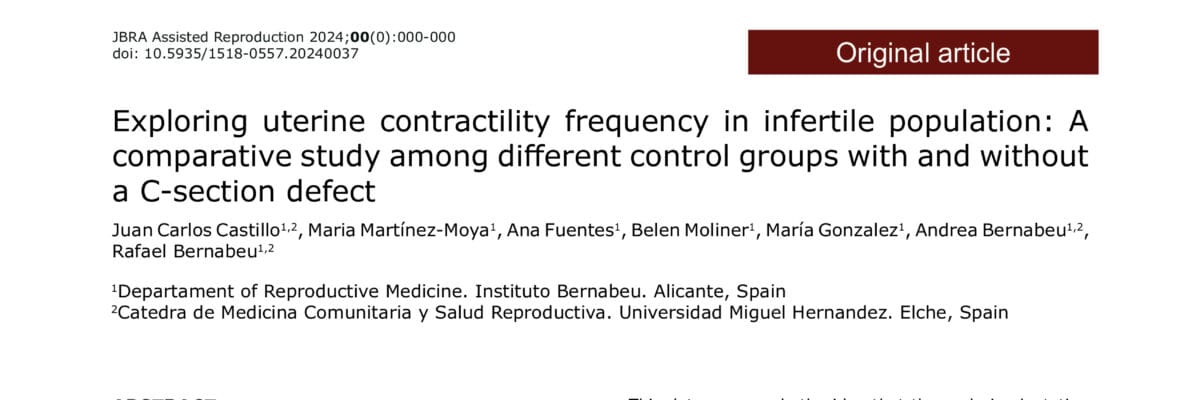 Exploring uterine contractility frequency in infertile population: Acomparative study among different control groups with and withouta C-section defect